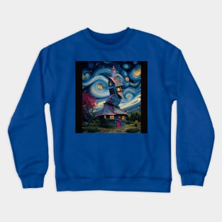 Starry Night Over The Burrow Crewneck Sweatshirt